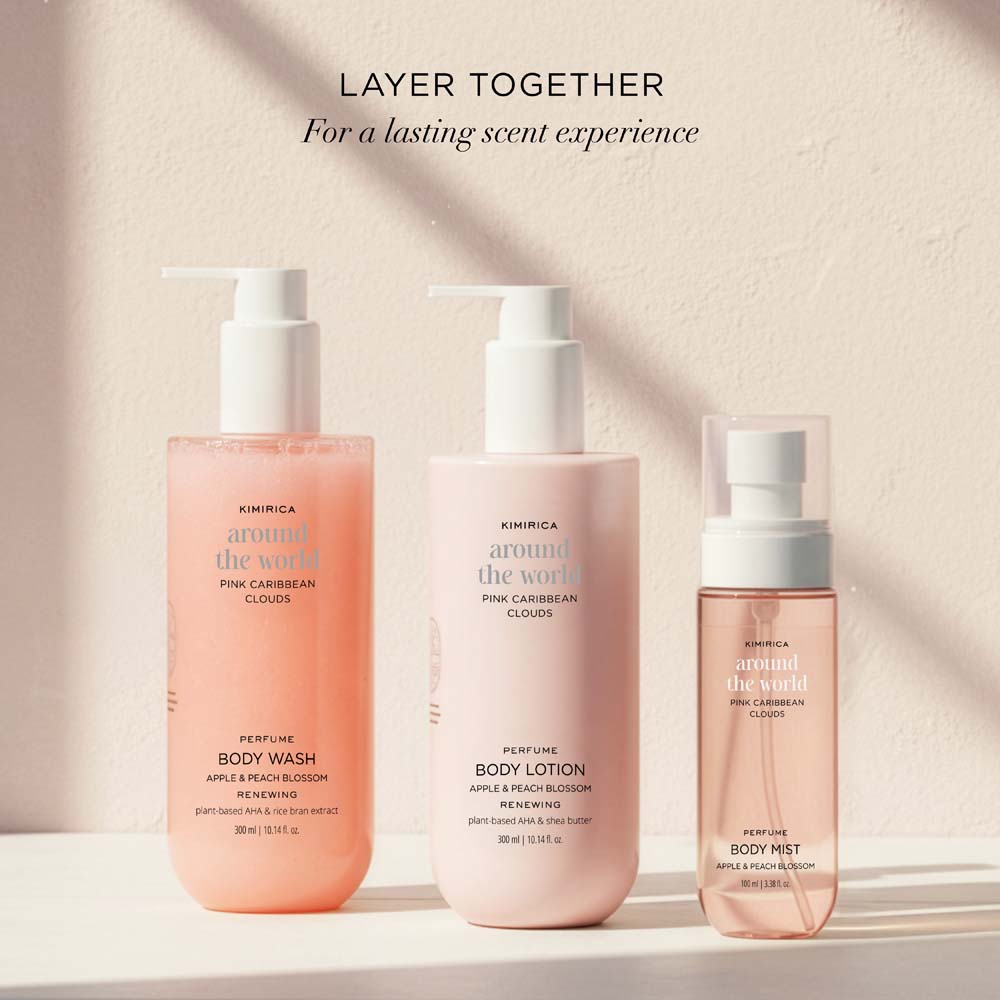 ATW PINK CARIBBEAN RENEWING BATH & BODY TRIO