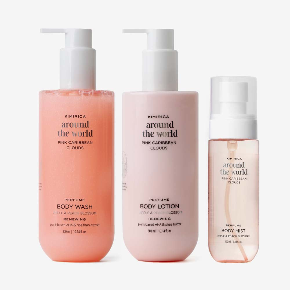 ATW PINK CARIBBEAN RENEWING BATH & BODY TRIO