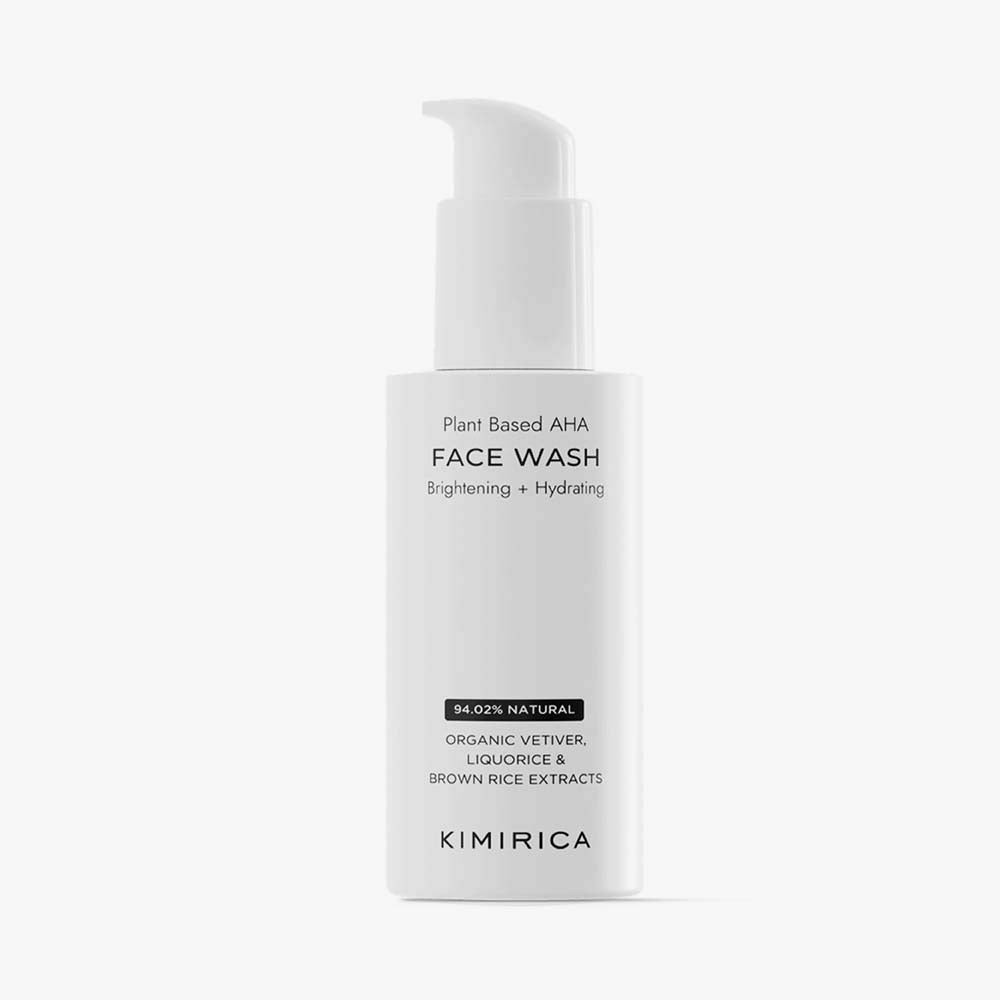 Plant-based AHA brightening face wash