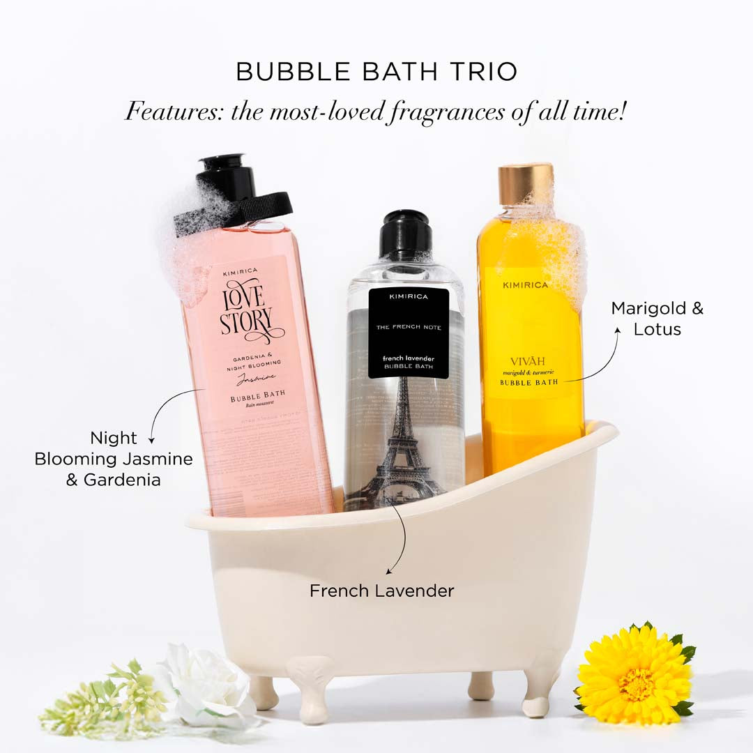 Bubble bath trio set