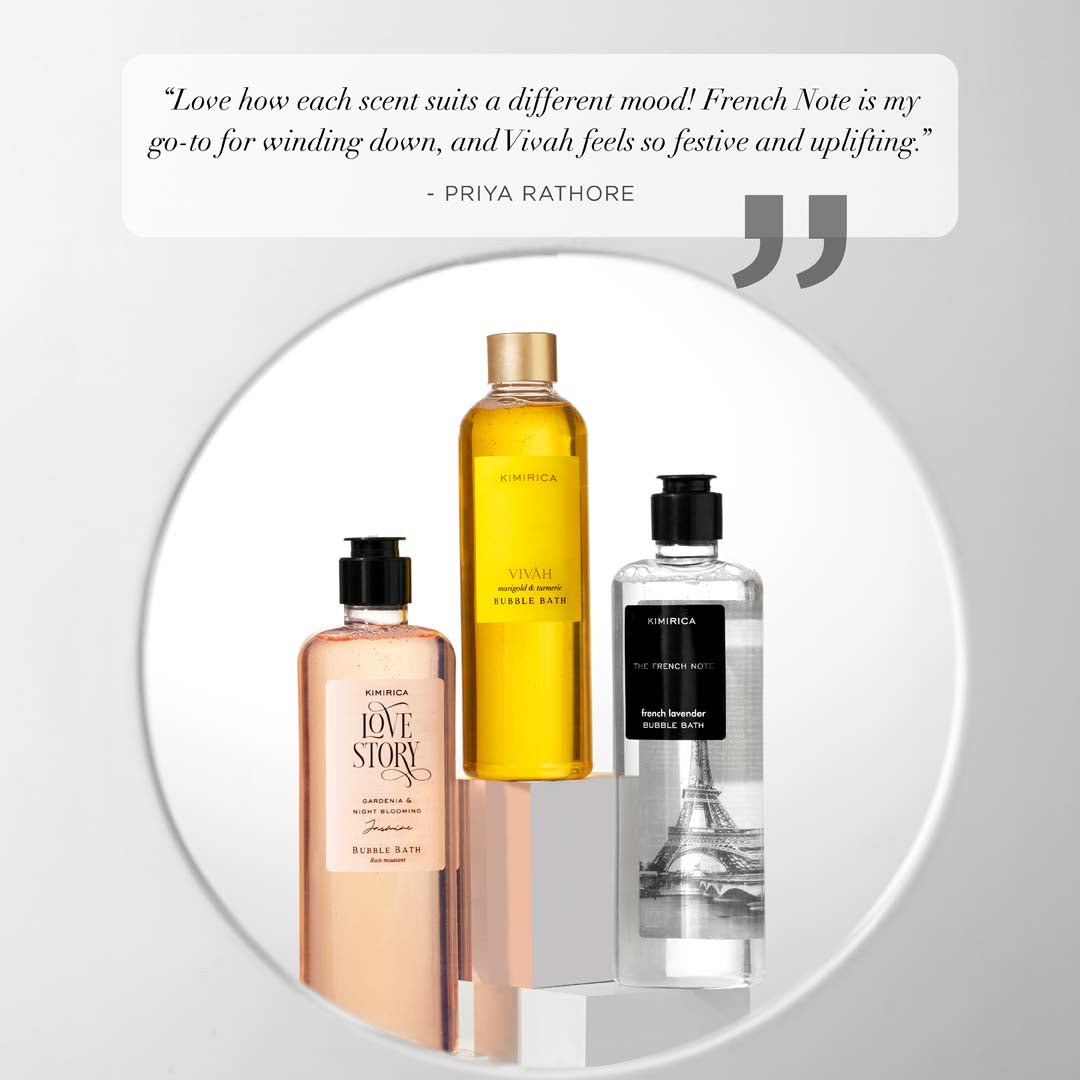 Bubble bath trio set