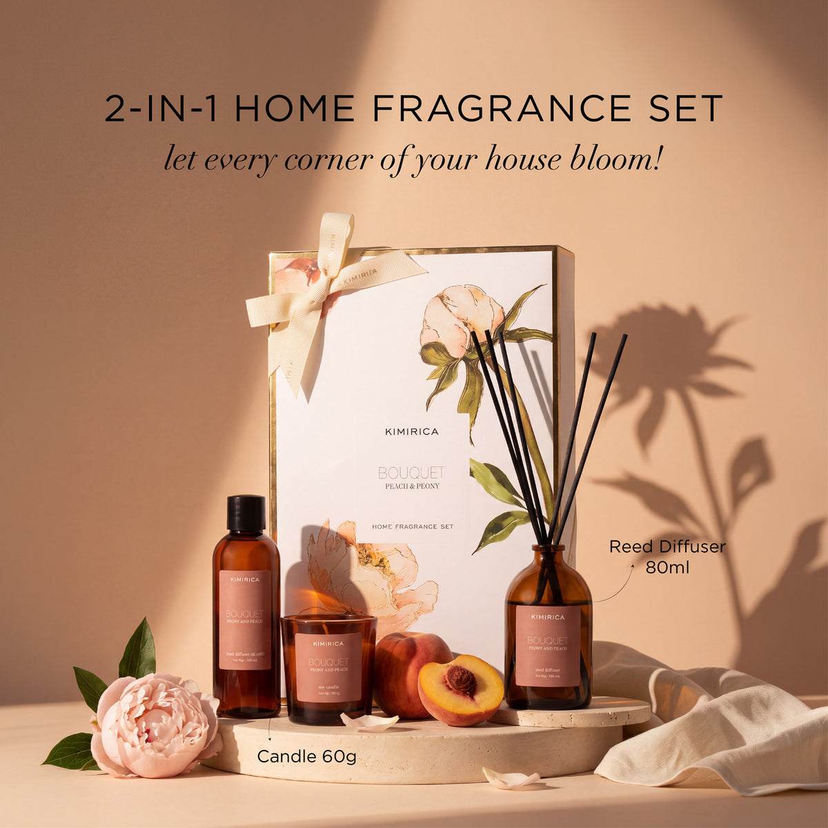 Bouquet Peach & Peony Duo Set