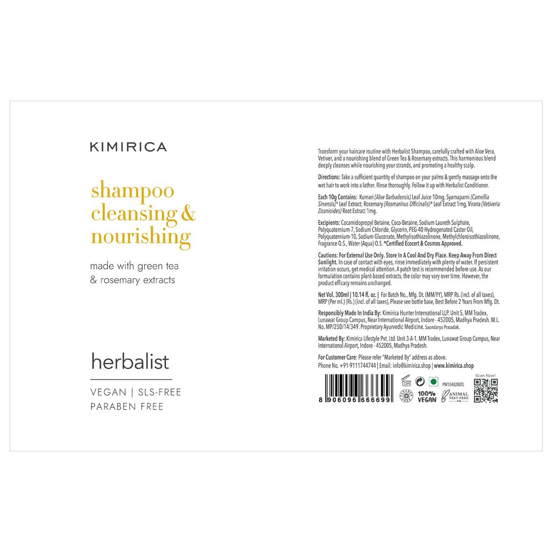 Herbalist Green Tea & Rosemary Shampoo