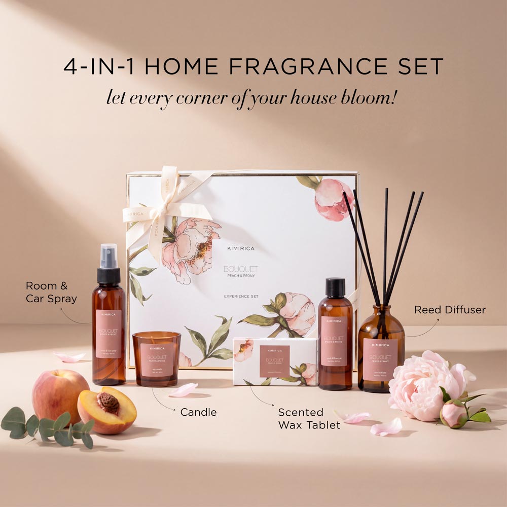 BOUQUET PEACH & PEONY HOME EXPERIENCE SET