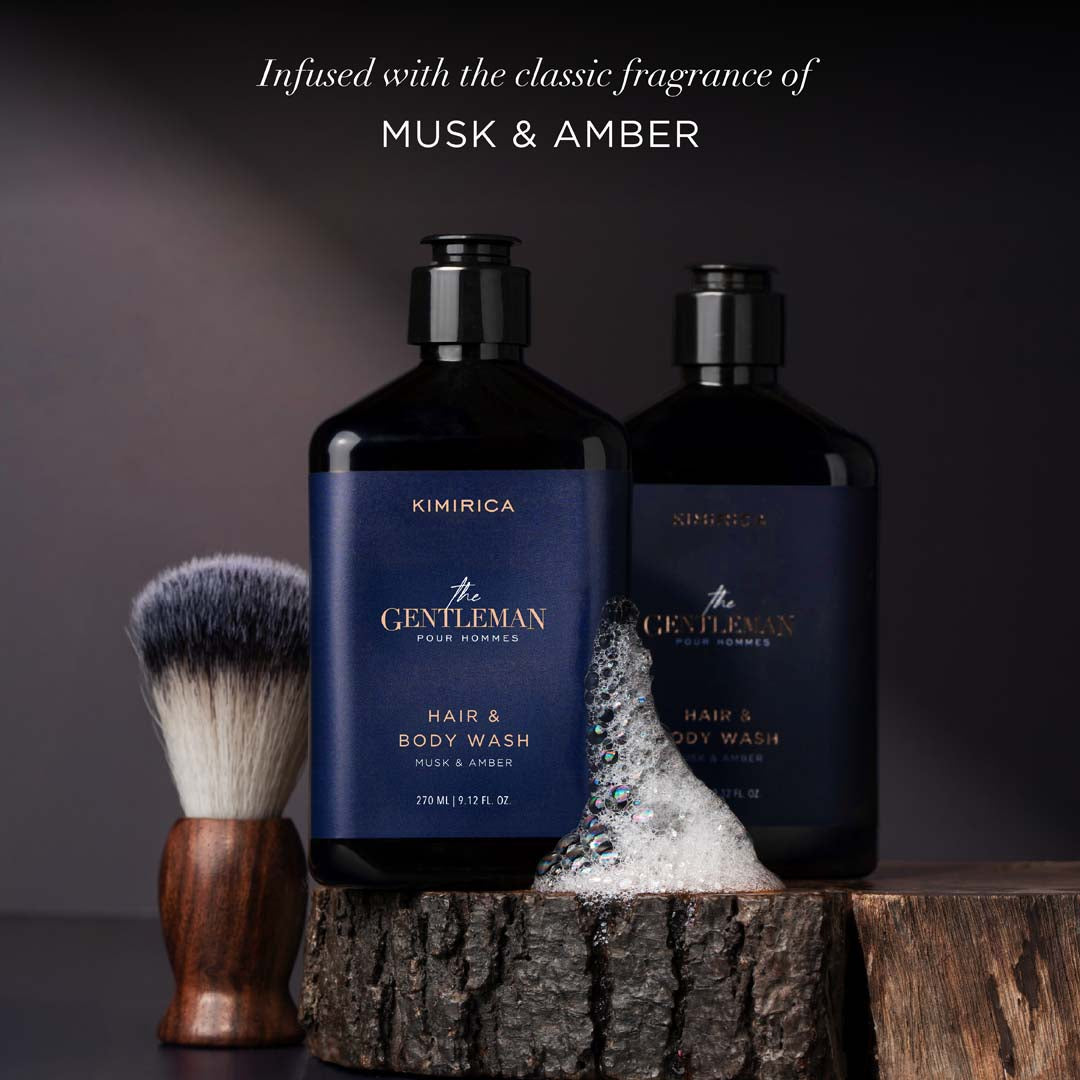 The gentleman body wash & body lotion duo