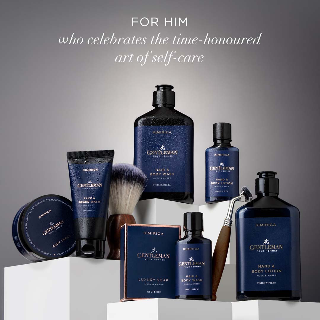 The gentleman body wash & body lotion duo