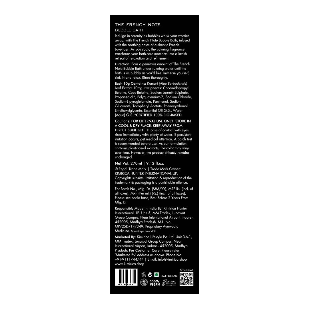 The French Note Lavender Bubble Bath