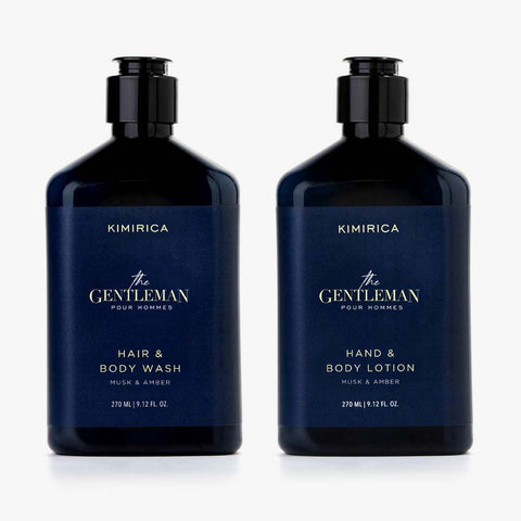 The gentleman body wash & body lotion duo