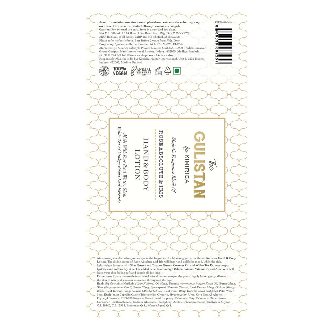 The Gulistan Rose Hand & Body Lotion