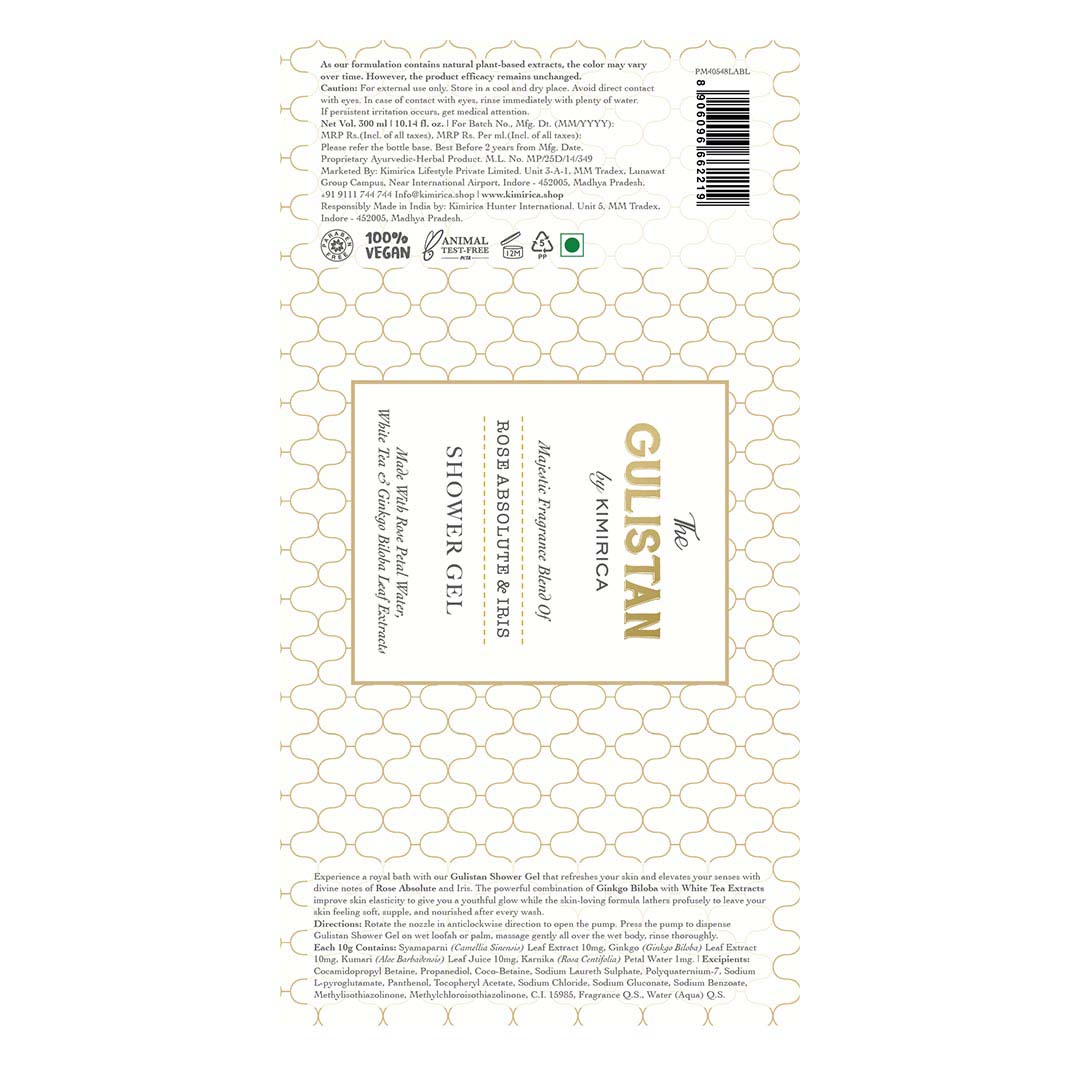The Gulistan Rose Shower Gel