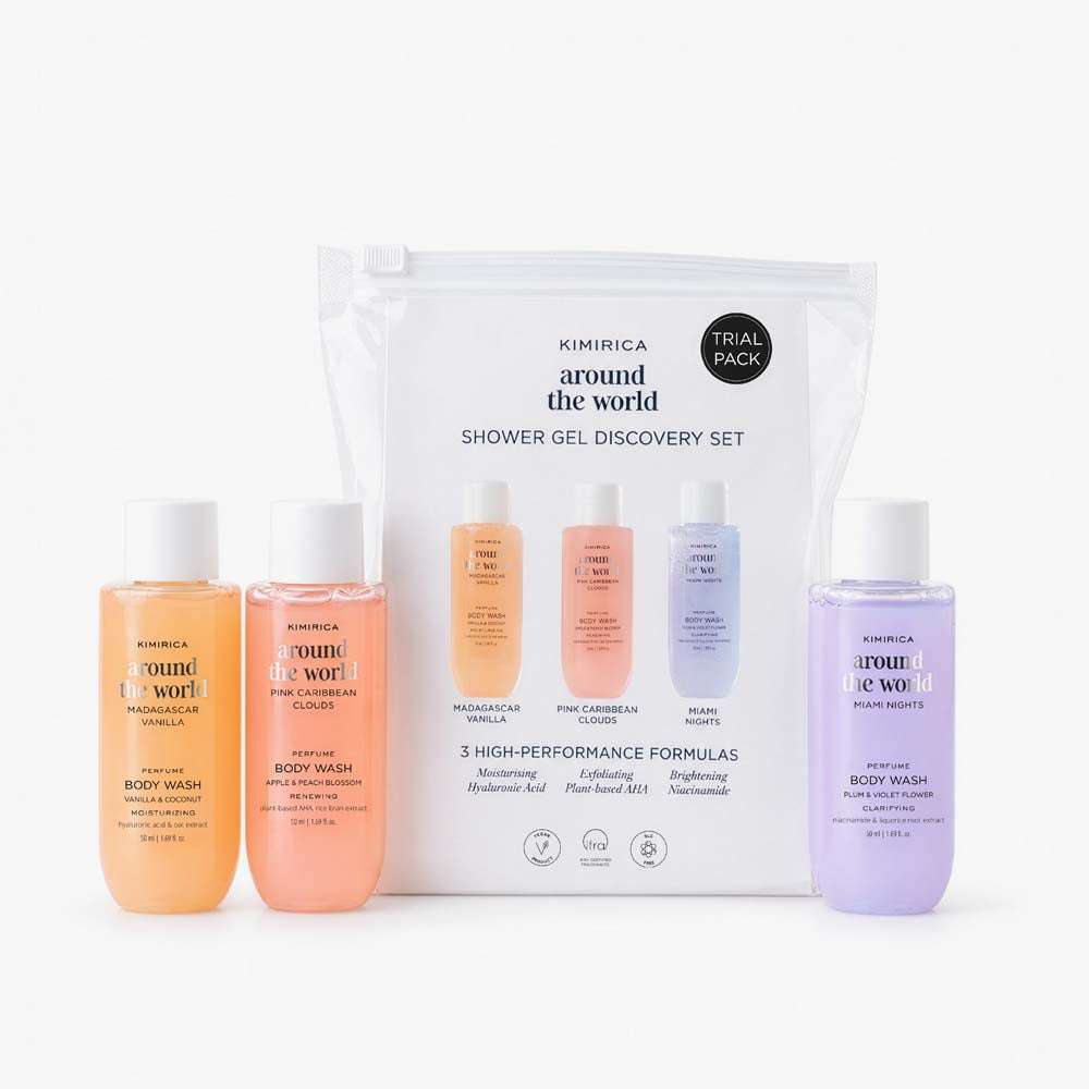 Around the world discovery perfume body wash gift set