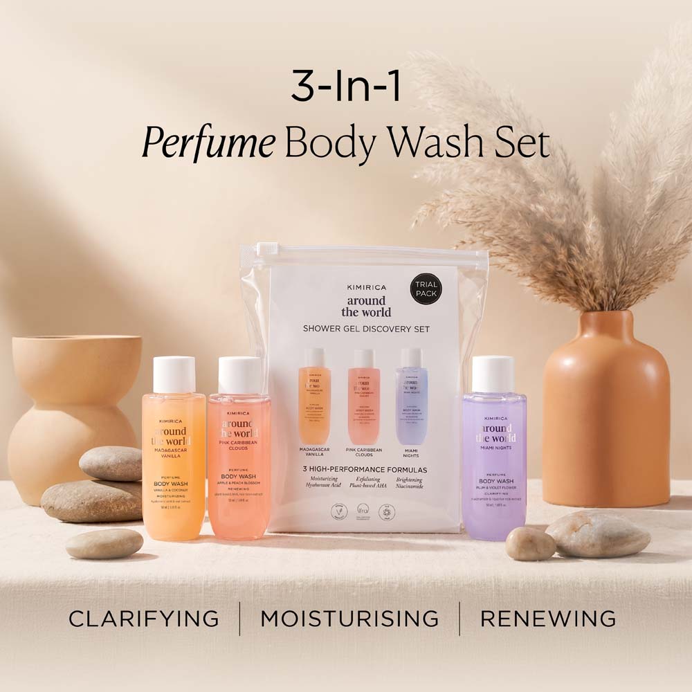 Around the world discovery perfume body wash gift set