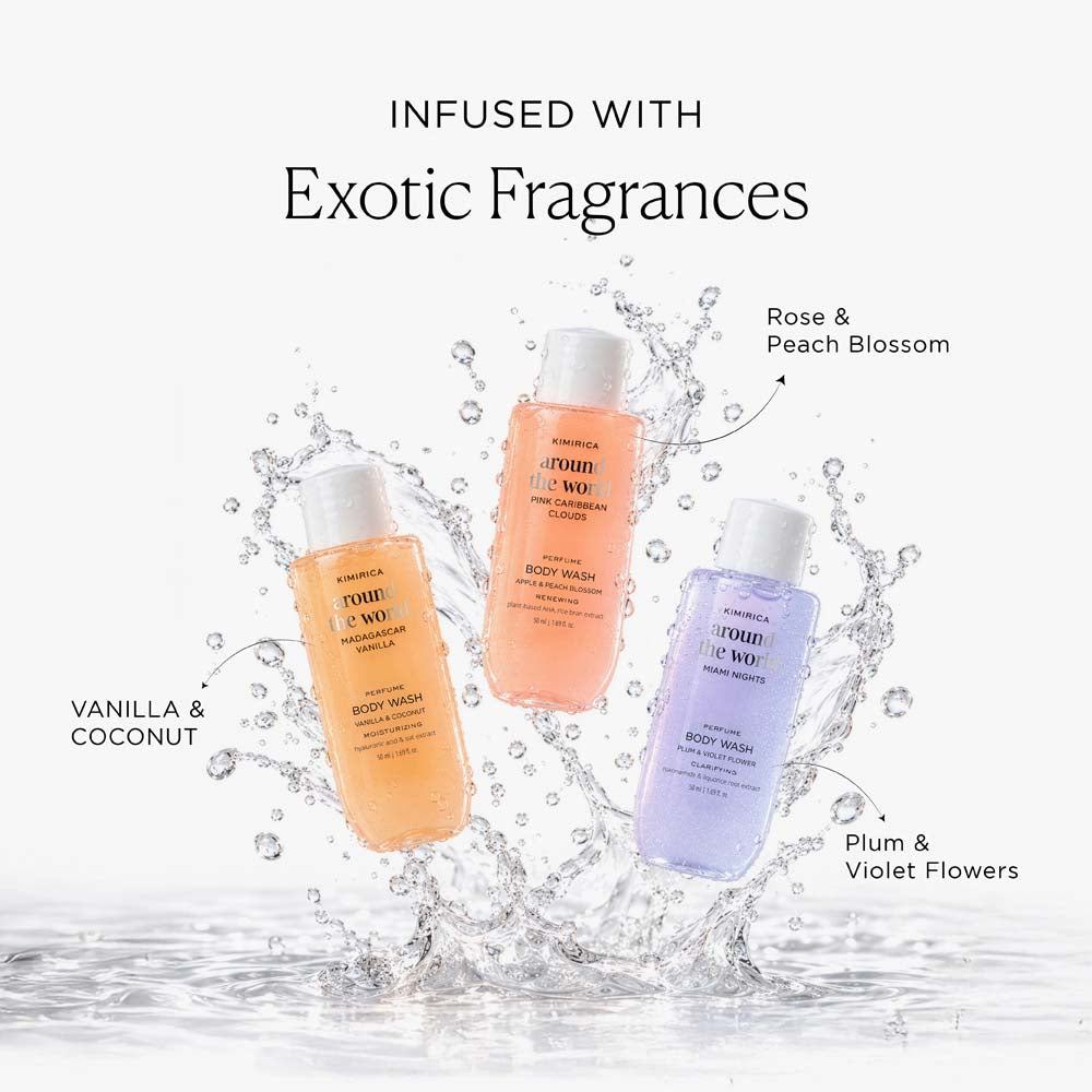 Around the world discovery perfume body wash gift set