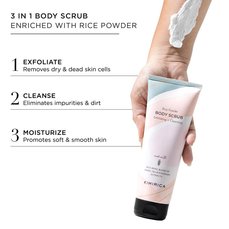 Buy 100% Vegan Rice Powder Body Scrub to Exfoliate your Skin | Kimirica
