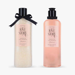 Love Story Bubble Bath & Epsom Bath Salt bath care duo