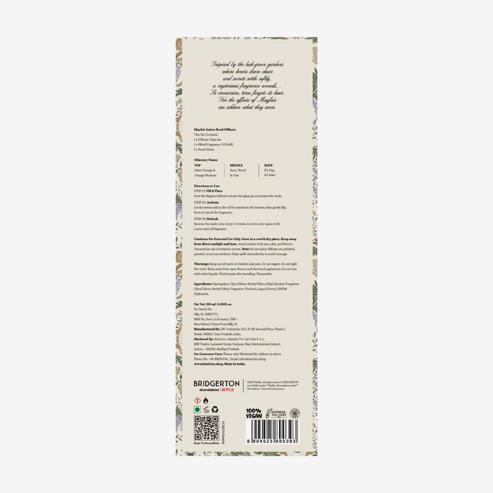 Mayfair Soiree Reed Diffuser Set 100ml